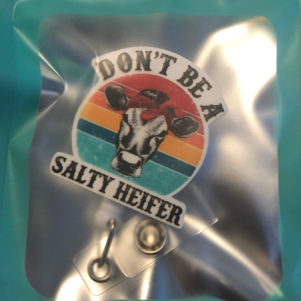 Salty heifer badge reel